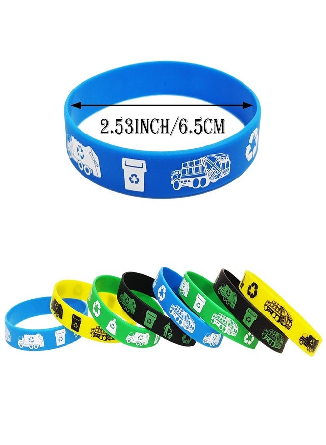 PIBIPAID 48 Garbage truck Theme Rubber Silicone Wristbands Waste Management Recycling Birthday Party Favors Supplies Decorations - Image 2